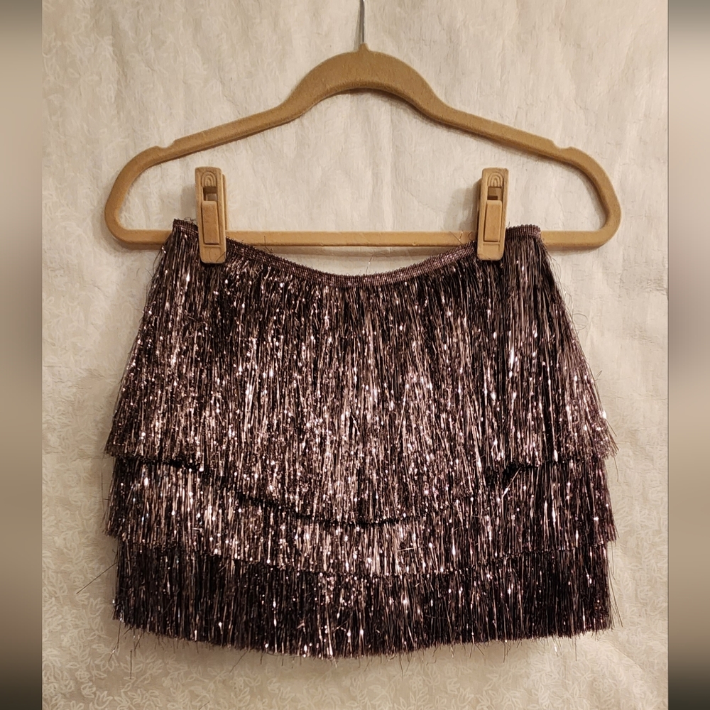 Nasty Gal Tinsel Skirt- size 4